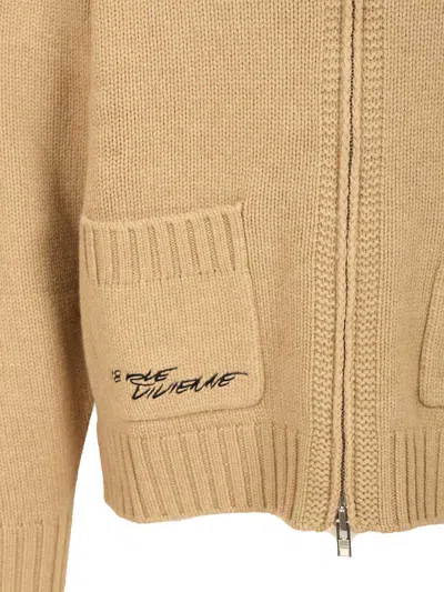 Kenzo Rws  Futura Zipped Cardigan T-shirt Beige In Brown