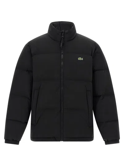 Lacoste Water-repellent Down Jacket With Packable Hood Clothing In Black