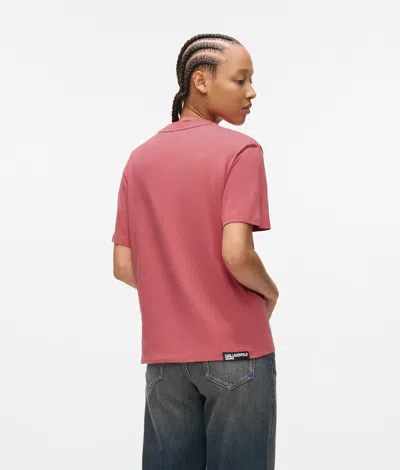Kl Jeans Logo T-shirt In Red