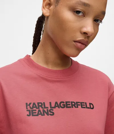 Kl Jeans Logo T-shirt In Red