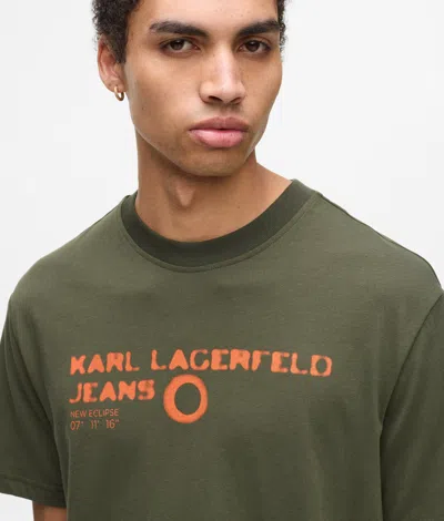 Kl Jeans Eclipse Logo T-shirt In Green