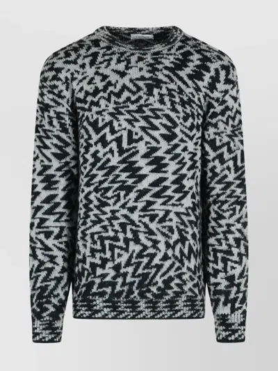 Laneus Wool Blend Sweater In Black