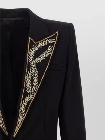 Balmain Leaf Design Embroidered Blazer