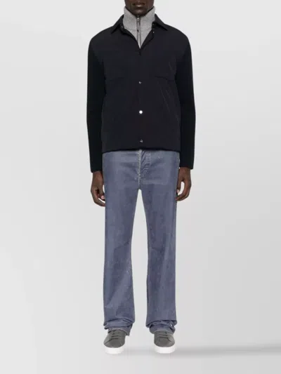 Herno Tailored Jacket With Chest Pockets And Long Sleeves In Blue