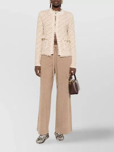 Fabiana Filippi Bicolor Tweed Boucle Jacket In Neutral