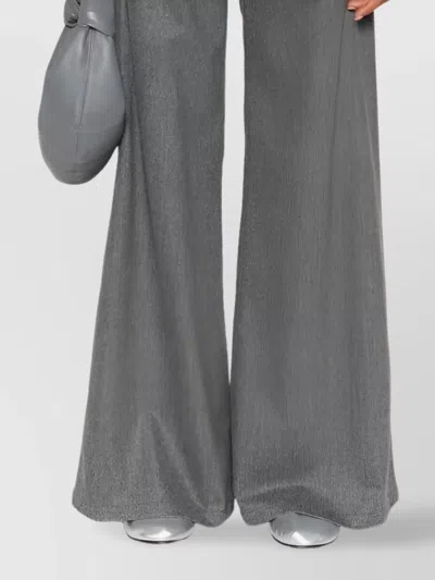 Fabiana Filippi Soft Wool Blend Long Sleeve Jacket In Gray