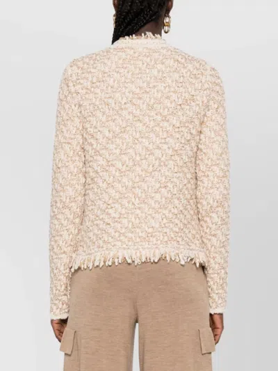 Fabiana Filippi Bicolor Tweed Boucle Jacket In Neutral