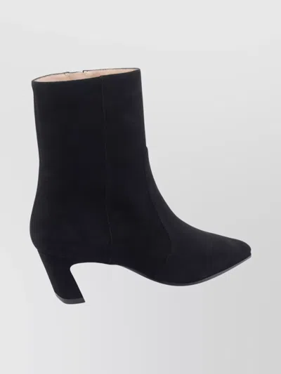 Stuart Weitzman Suede Ankle Model Block Heel Boots