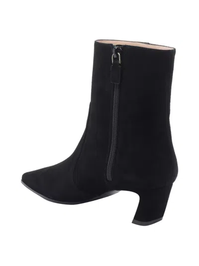 Stuart Weitzman Suede Ankle Model Block Heel Boots