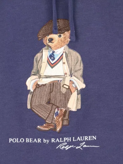 Polo Ralph Lauren Felpa In Misto Cotone Blu  Uomo In Blue