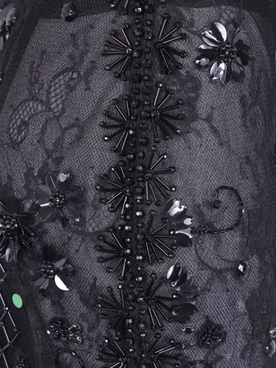 Semicouture Floral Lace Skirt Scalloped Hem