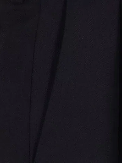 Dries Van Noten Partan Pleated Trousers Cuffed Hem In Blue