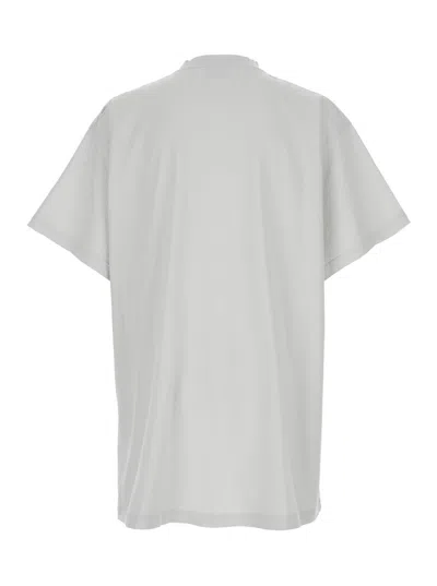 Balenciaga Grey 3b Liquefied Oversized T-shirt In White