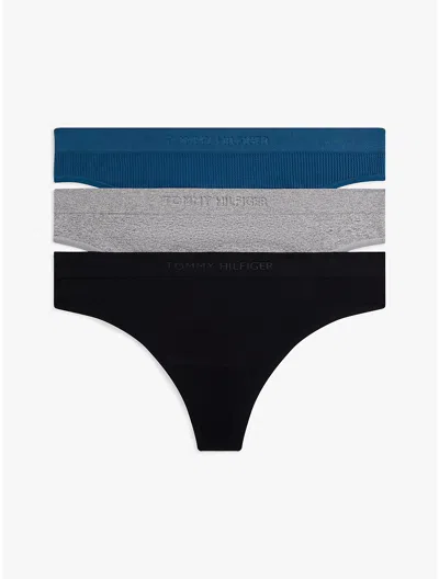 Tommy Hilfiger Mini Pointelle Thong 3 In Multi