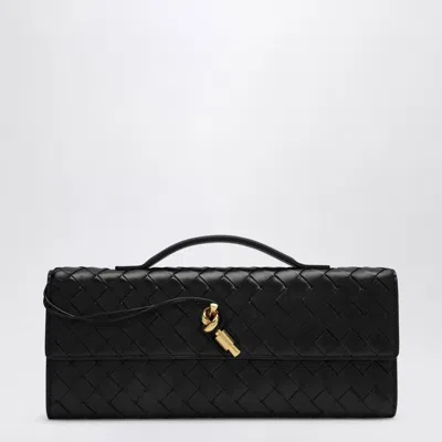 Bottega Veneta Women Andiamo Clutch With Black Handle In Black