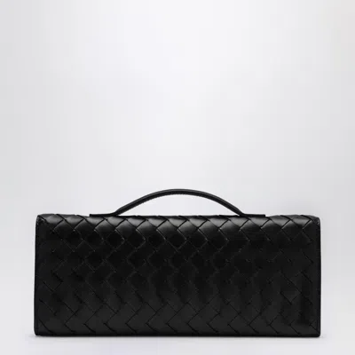 Bottega Veneta Women Andiamo Clutch With Black Handle In Black