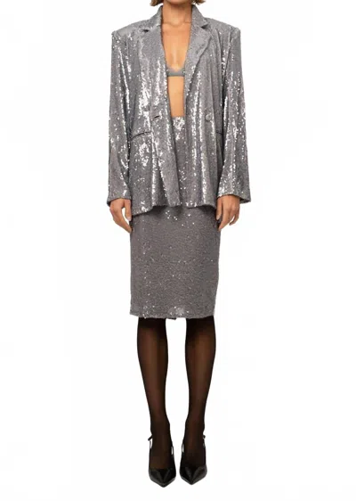 Nonchalantlabel Sylvie Blazer In Quicksilver In Multi