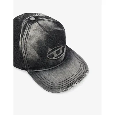 Diesel Womens 02 C-seymon Cotton Baseball Cap In Black