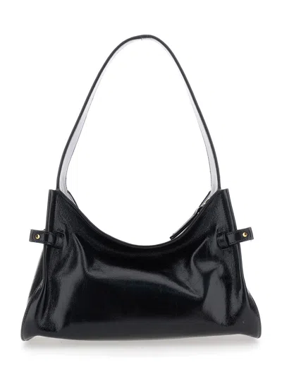 Chloé Logo Charm Hobo Bag In Shiny Leather In Multi