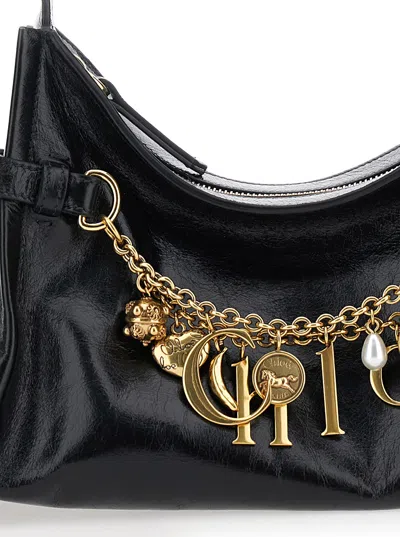 Chloé Logo Charm Hobo Bag In Shiny Leather In Multi