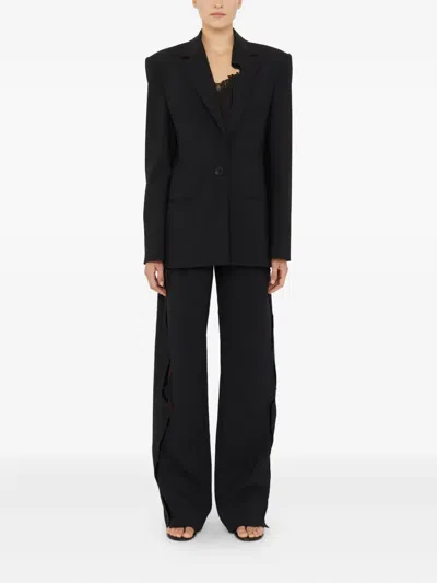 Christopher Esber Padded-shoulder Single-button Blazer In Blue