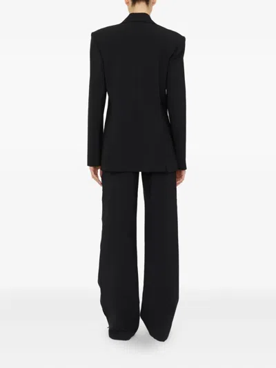 Christopher Esber Padded-shoulder Single-button Blazer In Blue