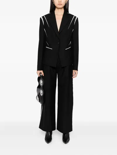 Feng Chen Wang Deconstructed Trousers In Black