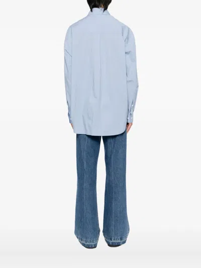 Feng Chen Wang Patchwork Shirt In Blue