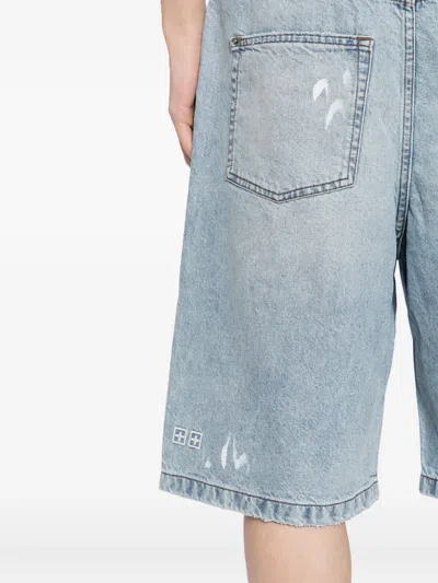 Ksubi Maxx Painter Denim Shorts In Blue