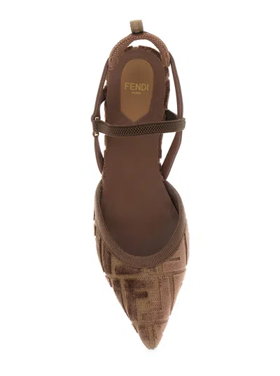 Fendi Kitten Ff Sling Back In Multi