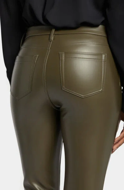 Nydj Marilyn Faux Leather Straight Leg Pants In Green