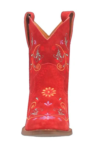 Dingo Sugar Bug Embroidered Western Boot In Red
