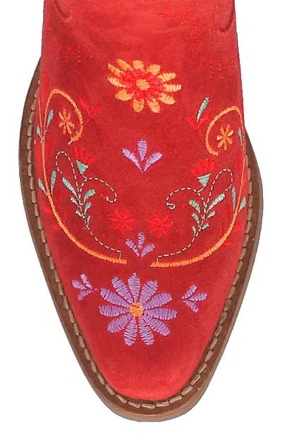 Dingo Sugar Bug Embroidered Western Boot In Red