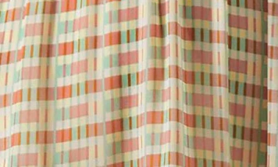 Lk Bennett Bea Print Ruffle Asymmetric Long Sleeve Silk Midi Dress In Pink