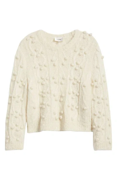 Frame Popcorn Knit Pullover In Cream In White