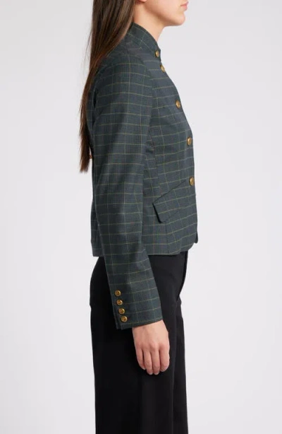 Rag & Bone Slade Cropped Plaid Wool-blend Blazer
