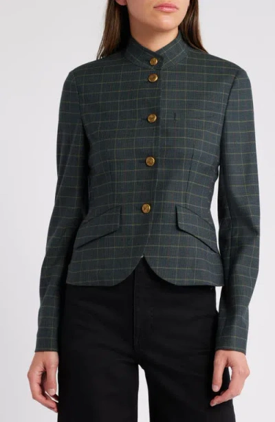 Rag & Bone Slade Cropped Plaid Wool-blend Blazer