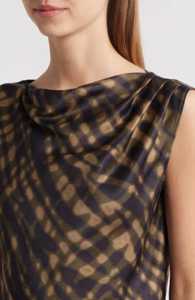 Rails Lilly Cowl Neck Satin Top In Green