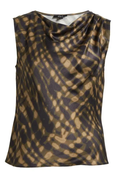 Rails Lilly Cowl Neck Satin Top In Green