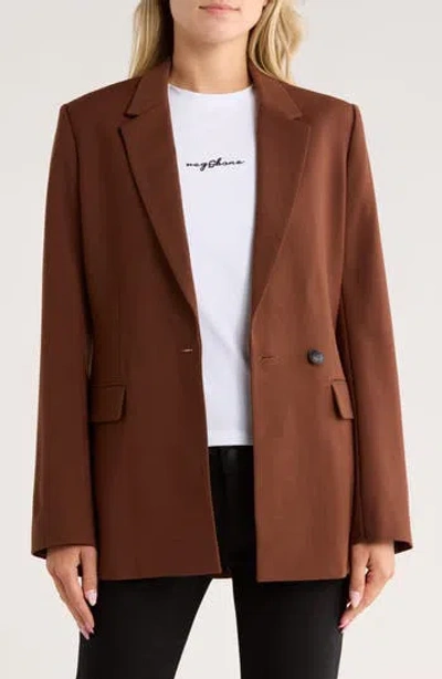 Rag & Bone Roxanne Wool Blend Blazer In Brown