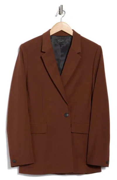 Rag & Bone Roxanne Wool Blend Blazer In Brown