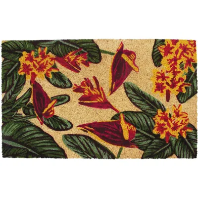 Entryways Paradise In Bloom Coir Doormat In Multi
