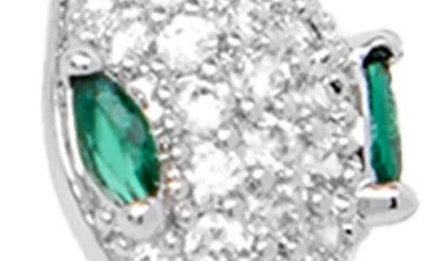 Saachi Serpent Sparkle Hinged Cuff Bracelet In Silver