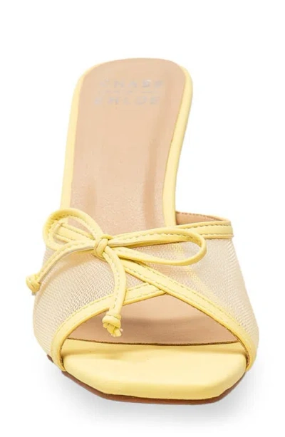 Chase & Chloe Chase And Chloe Baela Mesh Sandal In Yellow