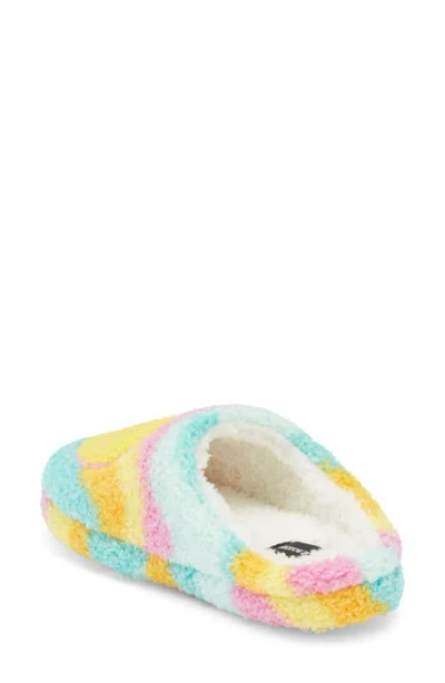 Joe Boxer Faux Fur Clog Slipper In Gold