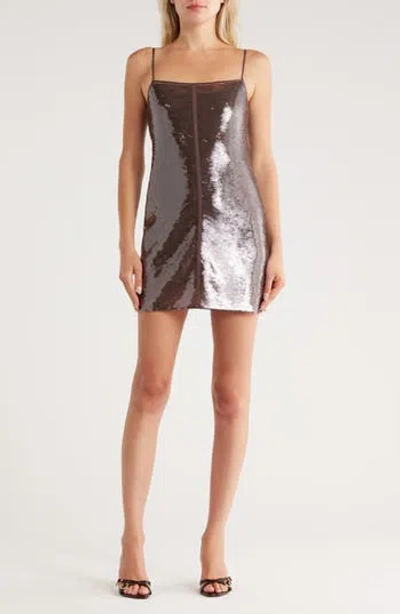 A.l.c . Dani Sequin Minidress In Brown