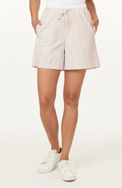 Scotch & Soda Easy Stripe Drawstring Shorts In Neutral