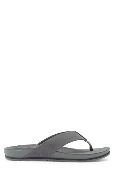 Reef Ojai Suede Flip Flop In Gray