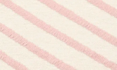 Tahari Asymmetrical Stripe Bouclé Accent Pillow In Pink