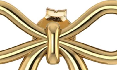 Gabi Rielle 14k Gold Plated Sterling Silver Bow Stud Earrings In Gold